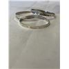 Image 2 : 3 STERLING SILVER BANGLES, SAME SIZES, "FRIENDS" "ALWAYS" AND "FOREVER"