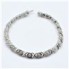 Image 1 : STERLING SILVER NATURAL DIAMONDS (0.25CT) 7" BRACELET, W/A $1070.00. DIAMOND IS THE BIRTHSTONE FOR A