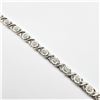 Image 3 : STERLING SILVER NATURAL DIAMONDS (0.25CT) 7" BRACELET, W/A $1070.00. DIAMOND IS THE BIRTHSTONE FOR A
