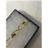 Image 2 : GOLD VERMEIL STERLING SILVER WITH 5 BLUE SAPPHIRE STONES BRACLET MARKED 925 AND MAKERS MARK
