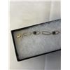 Image 3 : GOLD VERMEIL STERLING SILVER WITH 5 BLUE SAPPHIRE STONES BRACLET MARKED 925 AND MAKERS MARK
