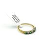 Image 1 : 10KT YELLOW AND WHITE GOLD NATURAL EMERALD (0.25CT) WITH DIAMOND (0.03CT) RING, SIZE 6, W/A $1085.00