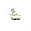 Image 3 : 10KT YELLOW AND WHITE GOLD NATURAL EMERALD (0.25CT) WITH DIAMOND (0.03CT) RING, SIZE 6, W/A $1085.00