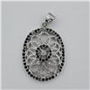 Image 1 : STERLING SILVER CZ PENDANT WITH STERLING SILVER CHAIN, RETAIL $150.00.