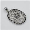 Image 2 : STERLING SILVER CZ PENDANT WITH STERLING SILVER CHAIN, RETAIL $150.00.