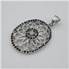 Image 3 : STERLING SILVER CZ PENDANT WITH STERLING SILVER CHAIN, RETAIL $150.00.