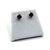 Image 1 : 14KT YELLOW GOLD NATURAL GARNET (1.3CT) STUD EARRINGS, RETAIL $300.00. GARNET IS THE BIRTHSTONE FOR 