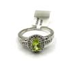 Image 1 : STERLING SILVER NATURAL PERIDOT (0.75CT) RING, SIZE 7, W/A $425.00. PERIDOT IS THE BIRTHSTONE FOR AU