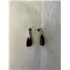 Image 1 : PAIR OF VINTAGE 925 STERLING SILVER WITH GENUINE AMBER STONES EARRINGS