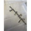 Image 2 : VINTAGE STERLING SILVER LINKS WITH LOTS OF CHARMS BRACELET MARKED STG AND W