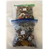 Image 1 : 2 SMALL BAGS OF JEWELRY, BEADS AND PARTS