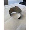 Image 2 : VINTAGE SILVER AND AGATE STONE OPEN CUFF BANGLE