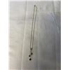 Image 1 : STERLING SILVER CHAIN WITH 3 STONES PENDANT NECKLACE MARKED 925 ITALY
