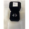 Image 1 : SOLID 925 STERLING SILVER WITH PURPLE STONES  RING MARKED 925 SIZE 8.5