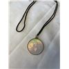 Image 1 : VINTAGE 3D HOLOGRAPHIC BEATLES PENDANT WITH BLACK CORD NECKLACE
