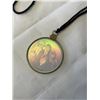 Image 2 : VINTAGE 3D HOLOGRAPHIC BEATLES PENDANT WITH BLACK CORD NECKLACE