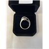 Image 2 : STERLING SILVER WITH PINK CZ STONE RING, SIZE 8