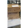 Image 1 : 2 VIVO DUAL MONITOR DESK MOUNTS, SINGLE MONITOR DESK MOUNT, AND KEYBAORD TRAY