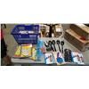 Image 2 : BASKET WITH PEELER, MASHER KITCHEN UTENCILS, DRAIN PLUGS, PIZZA CUTTER, BAG CLIPS AND MORE
