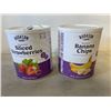 Image 1 : AUGASON FARMS FREEZE DRIED SLICED STRAWBERRIES AND SWEETENED BANANA CHIPS