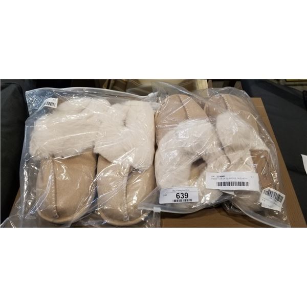 2 NEW PAIR OF SLIPPERS, SIZE 40-41