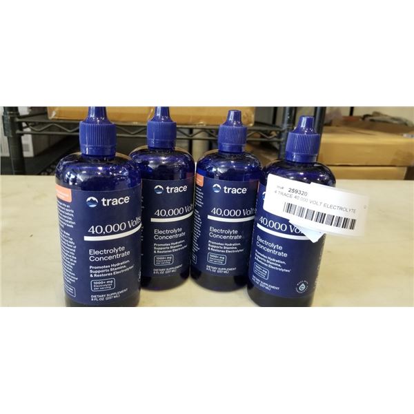 4 TRACE 40,000 VOLT ELECTROLYTE CONCENTRATE, 237ML PER BOTTLE, BEST BEFORE 02/28