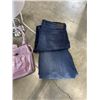 Image 2 : LAUNDRY BASKET WITHG ASSORTED JEANS, TABLE LAMP, PURSE ETC