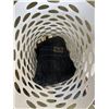 Image 4 : LAUNDRY BASKET WITHG ASSORTED JEANS, TABLE LAMP, PURSE ETC