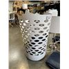 Image 5 : LAUNDRY BASKET WITHG ASSORTED JEANS, TABLE LAMP, PURSE ETC
