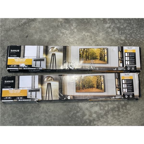 2 SANUS 32 -80  FIXED TV WALL MOUNTs, RETAIL $99 ea.