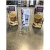 Image 1 : 2 SETS OF NEW RETRO DUAL INSULATED GLASS LATTE / COFFEE MUGS, AND NEW EPARE COFFEE GRINDER, WITH LID