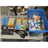 Image 1 : BASKET WITH PEELER, MASHER KITCHEN UTENCILS, DRAIN PLUGS, PIZZA CUTTER, BAG CLIPS AND MORE
