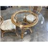 Image 2 : RATTAN GLASS TOP TABLE WITH 2 CHAIRS