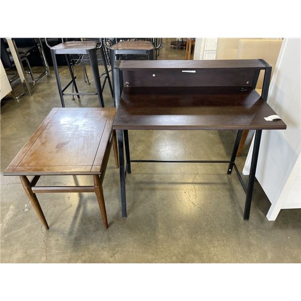 COMPUTER TABLE WITH SMALL SIDE TABLE