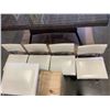 Image 1 : 4 RETRO DINING CHAIRS AND DINING TABLE
