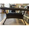 Image 2 : RATANA 60X60 DARK BROWN PATIO TABLE, DISPLAY MODEL, AS NEW