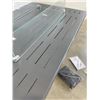 Image 8 : BRAND NEW PATIO FIRE PIT, SLATTED ALUMINUM TOP COMPLETE WITH COVER, WIND GUARD, ROCKS, AND NATURAL G