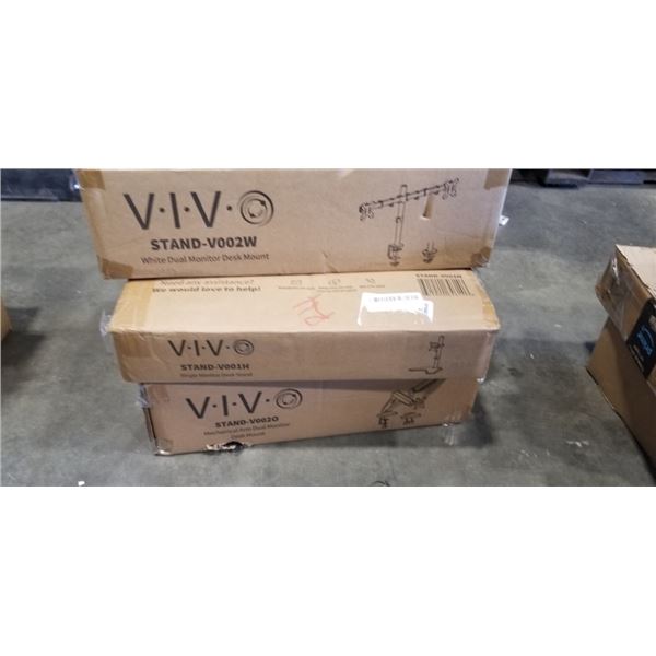 VIVO DUAL MONITOR  ADJUSTABLE DESK MOUNT, SINGLE MOINTOR DESK STAND, AND DUAL MONITOR DESK MOUNT