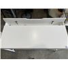 Image 3 : MODERN WHITE IKEA DESK WIOTH TWO DRAWERS AND REAR FLIP OPEN STORAGE