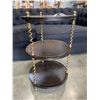 Image 1 : LEATHER INSET 3 TIER STAND