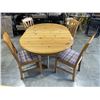 Image 2 : PINE COUNTRY STYLE PATIO TABLE WITH EXTENSION AND 4 CHAIRS
