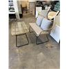 Image 3 : BRAND NEW BOHO STYLE PATIO LOVESEAT AND COFFEE TABLE WITH TEMPERED GLASS TOP, RETAIL $499