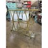 Image 2 : MODERN INDOOR / OUTDOOR 3 TIER GOLD BEVERAGE SERVICE CART