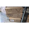 Image 1 : VIVO DUAL MONITOR ADJUSTABLE DESK MOUNT, SINGLE MONITOR DESK MOUNT, AND KEYBOARD TRAY