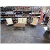 Image 2 : BRAND NEW 6PC ADIRONDACK STYLE PATIO SET, IN BEIGE / BROWN, 2 CHAIRS, LOVESEAT, 2 SIDE TABLES AND CO