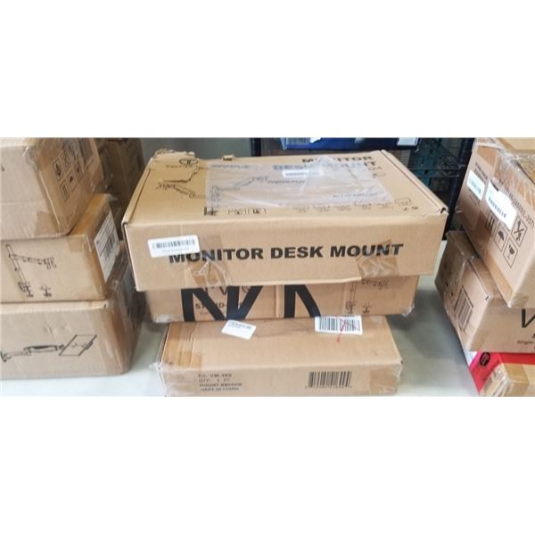 VIVO DUAL MONITOR ADJUSTABLE DESK MOUNT, SINGLE MONITOR DESK MOUNT, AND KEYBOARD TRAY