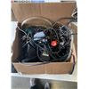 Image 1 : BOX OF ELECTRONICS AND CABLES