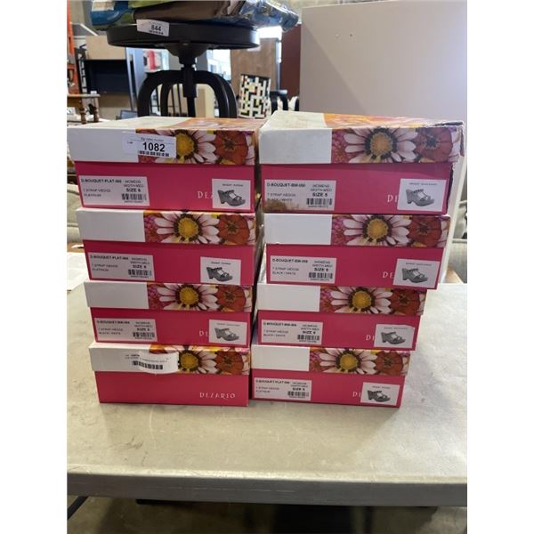 8 NEW PAIRS OF WOMENS SHOES, SIZE 5 AND 6