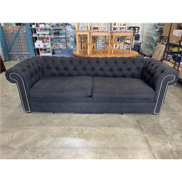 BLACK CLUB STYLE TUFTED SOFA