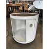 Image 3 : MCM RETRO TUB CHAIR WITH ROLLING OTTOMAN, ADJUSTABLE HEIGHT CHAIR